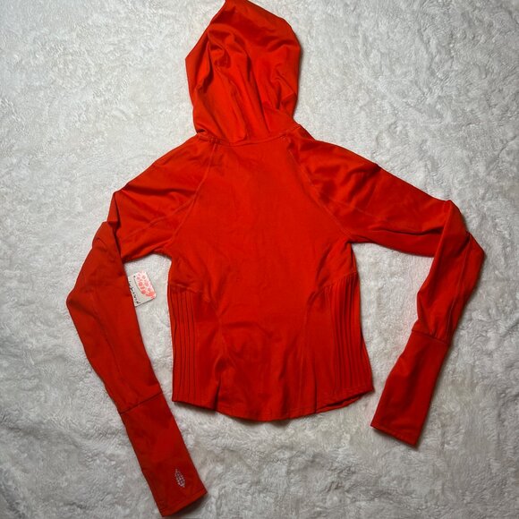 FP Movement Free People Flame Red Zip-Up Hoodie Jacket – Women's XS NWT - Picture 8 of 9
